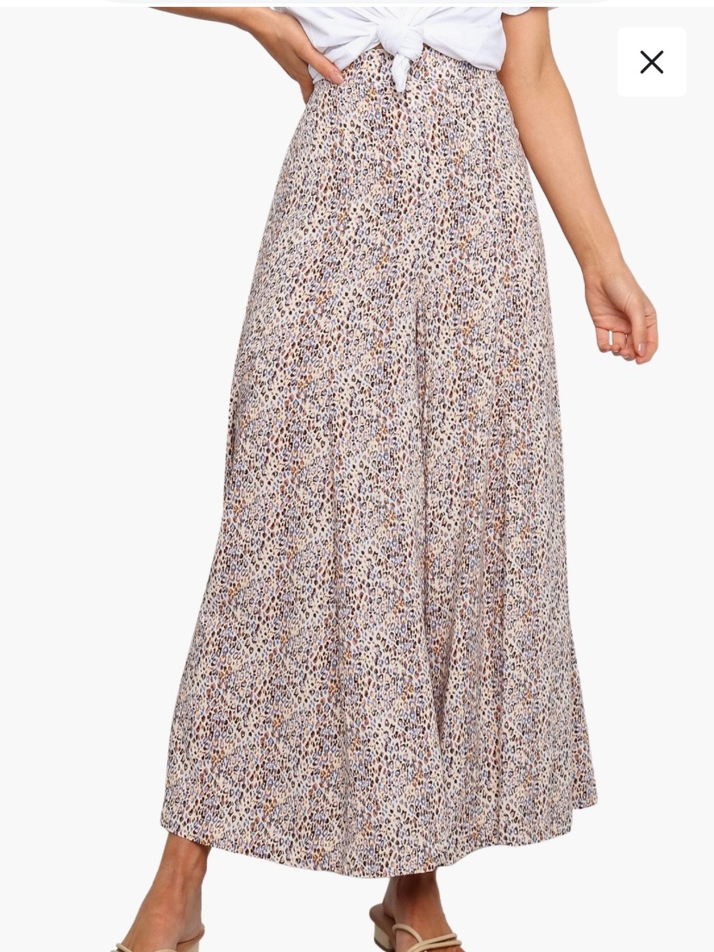 Women's Petal & Pup Cream Axel High Waist Wide Leg Ankle Pants Size XS Flowy